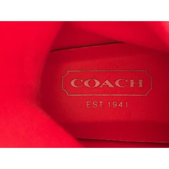 Coach Women's Sz 5B Ursula Rain Boot Rubber White/Red Boots - Picture 8 of 8